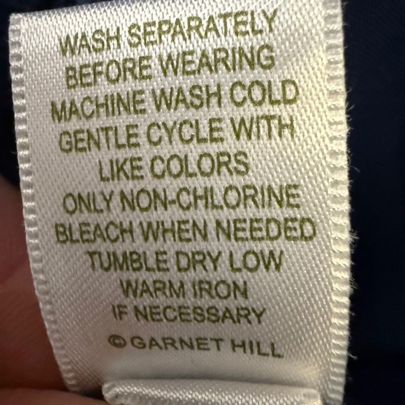 Garnet Hill Navy Corduroy‎ Mini Skirt A-Line Lace Trim Bow Tie Waist Size 6 - Picture 9 of 10